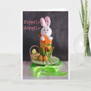 TARJETA FESTIVA **EASTER** DE LOS NIÑOS CON PASTEL DE BUNNY DEMASI