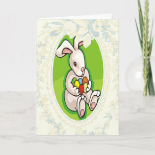 Tarjeta Festiva Easter Egg Hunt Bunny Greet Card