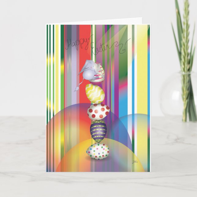 Tarjeta Festiva Easter Elephant (Anverso)