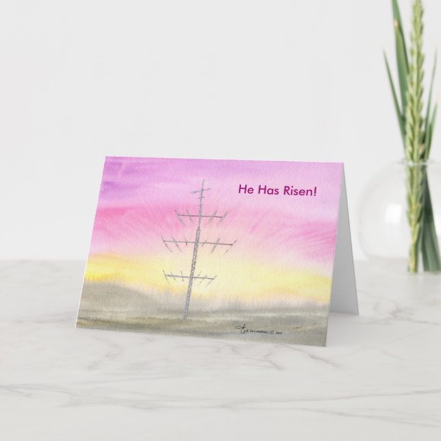 Tarjeta Festiva Easter Ham Radio Card (Anverso)