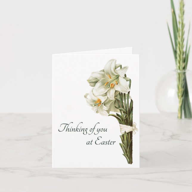 Tarjeta Festiva Easter Lilies (Anverso)