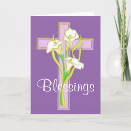 Tarjeta Festiva Easter Lily Blessings