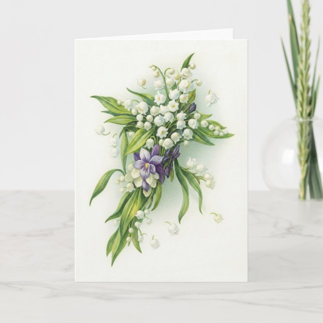 Tarjeta Festiva Easter Lily of the Valley Notecard (Anverso)