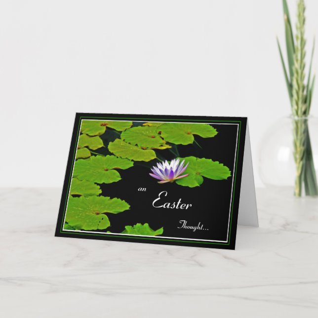 Tarjeta Festiva Easter Lily Pads (Anverso)