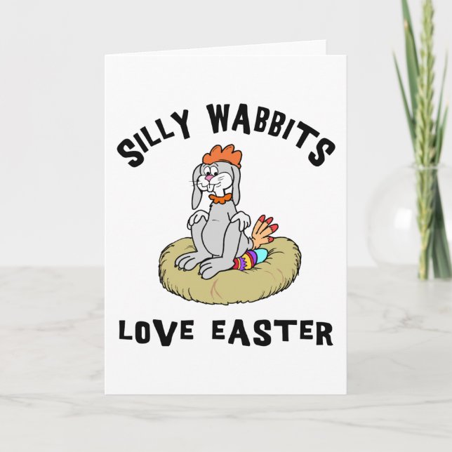 Tarjeta Festiva Easter Rabbit Love Easter (Anverso)