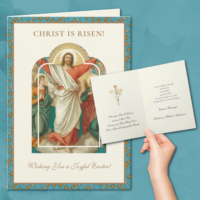 Tarjeta Festiva Easter Religious Resurrection Jesus Christian (Subido por el creador)