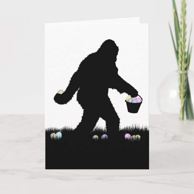 Tarjeta Festiva Easter Sasquatch (Anverso)