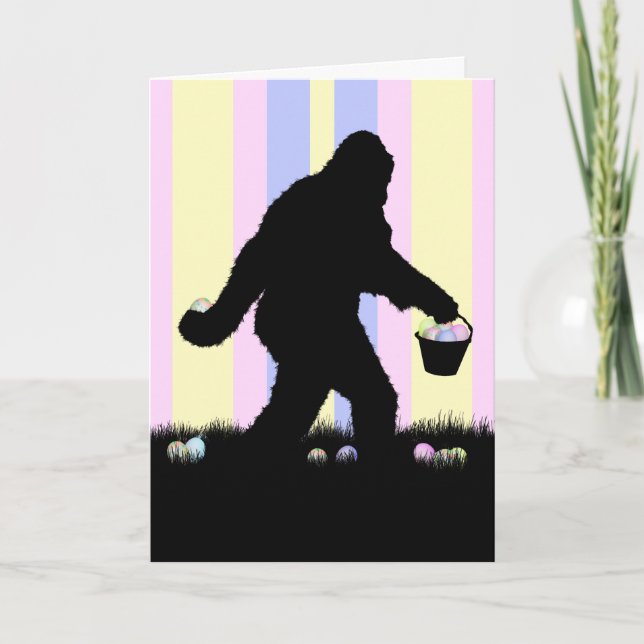 Tarjeta Festiva Easter Sasquatch (Anverso)