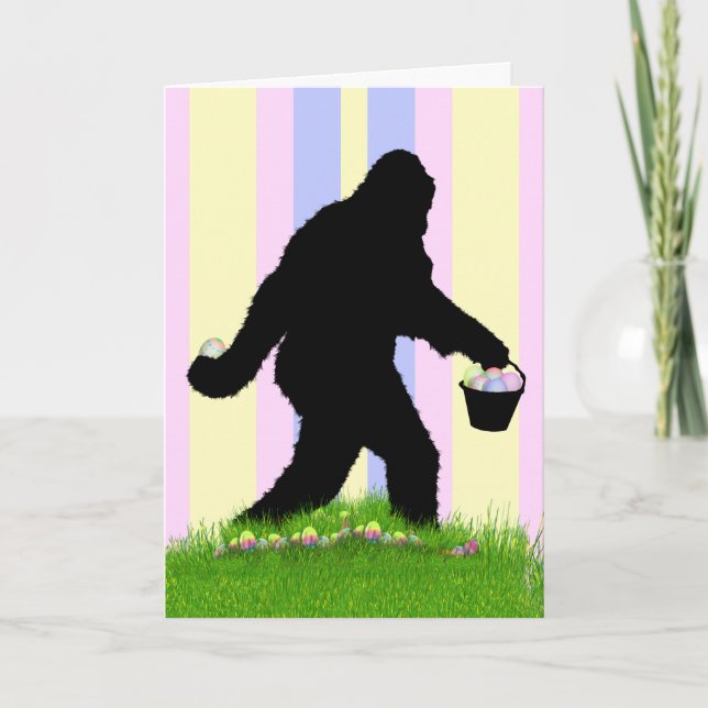 Tarjeta Festiva Easter Sasquatch (Anverso)