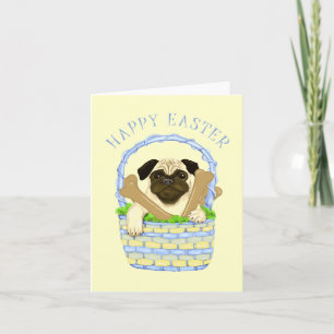 Tarjeta Festiva easterpug