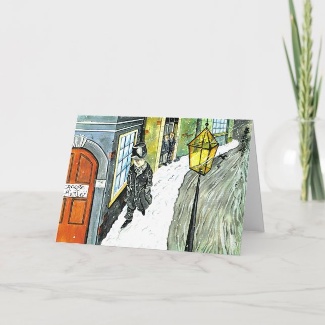 Tarjeta Festiva Ebenezer Scrooge (Anverso)