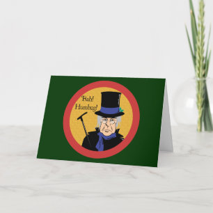 Tarjeta Festiva ¡Ebenezer Scrooge Bah! ¡Humbug!