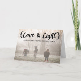 Tarjeta Festiva Ebony Elegante Esbozo de Amor y Festividad Feriada