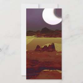 Tarjeta Festiva Eclipse Sobre Las Tierras Distantes. Alien Planet