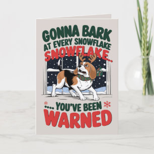 Tarjeta Festiva EDITABLE Beagle Funny Dog Navidades Card