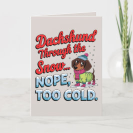 Tarjeta Festiva EDITABLE Dachshund Funny Dog Navidades Card