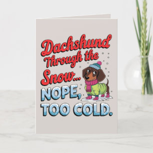 Tarjeta Festiva EDITABLE Dachshund Funny Dog Navidades Card