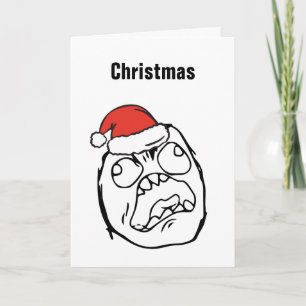 Tarjeta Festiva EDITABLE de encargo enojado del duende de