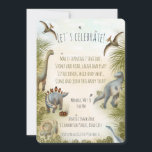 Tarjeta Festiva Editable Dinosaur Party Invite (0 )<br><div class="desc">Celebrate a special day with this adorable dinosaur birthday invitation — soft, playful, and full of charm 🦖✨ This design features a cozy prehistoric theme with gentle dinosaur illustrations and a sweet rhyming message, perfect for creating a warm and joyful atmosphere for any birthday celebration. Loved by both little ones...</div>