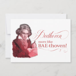 Tarjeta Festiva EDITABLE Música Clásica con Beethoven Valentine
