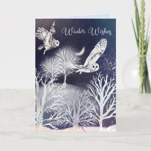 Tarjeta Festiva EDITABLE Winghts Vintage Christmas Card