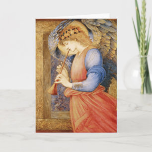 Tarjeta Festiva Edward Burne-Jones - Un ángel tocando un flageolet