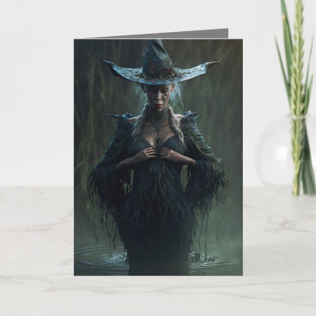 Tarjeta Festiva Eerie Witch (Anverso)