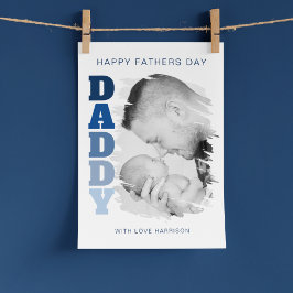 Tarjeta Festiva Efecto de Cepillado de Papá Foto Día del Padre