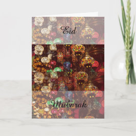 Tarjeta Festiva Efecto de la luz de la lámpara tradicional