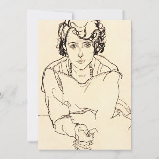 Tarjeta Festiva Egon Schiele - Mujer sentada