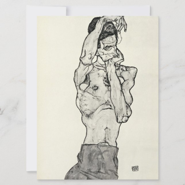 Tarjeta Festiva Egon Schiele - Zeichnungen II. (Anverso)