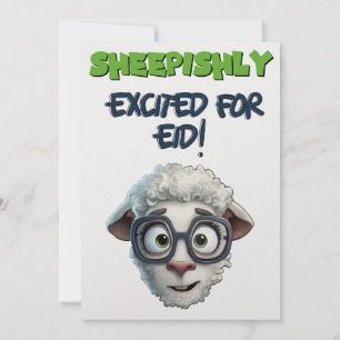 Tarjeta Festiva Eid Adha Gracioso Meme Contando Oveja!
