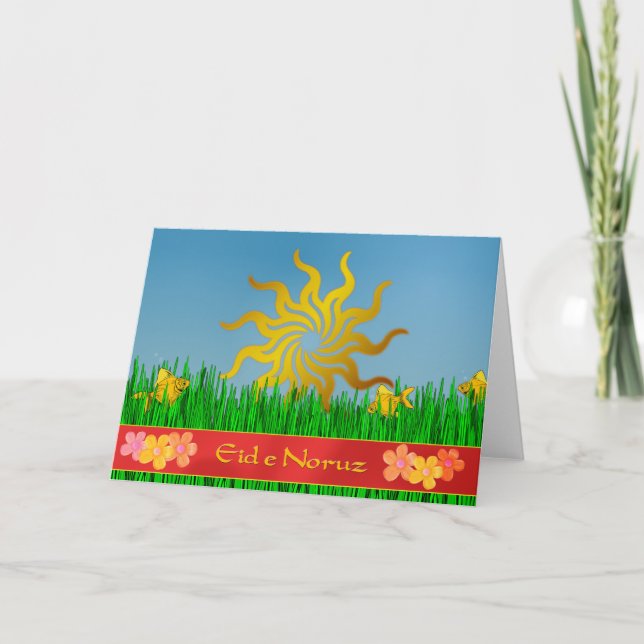 Tarjeta Festiva Eid e Noruz Año Nuevo persa (Anverso)