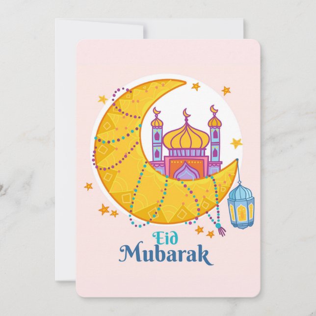 Tarjeta Festiva Eid Mubarak (Anverso)