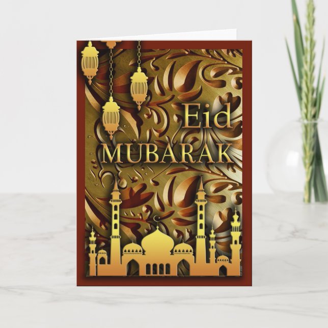 Tarjeta Festiva Eid Mubarak (Anverso)