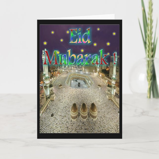 Tarjeta Festiva Eid Mubarak (Anverso)