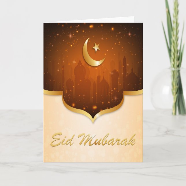 Tarjeta Festiva Eid Mubarak (Anverso)