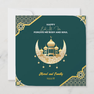 Tarjeta Festiva Eid Mubarak, Celebra un Eid Alegre con Impresionan