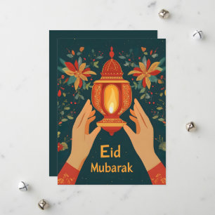 Tarjeta Festiva Eid Mubarak fiesta islámica