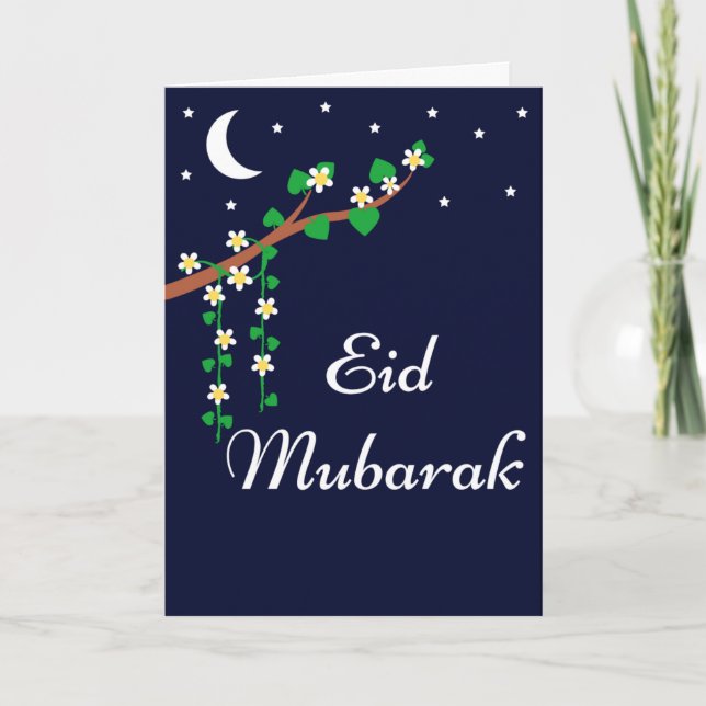 Tarjeta Festiva Eid Mubarak - Ramadán (Anverso)