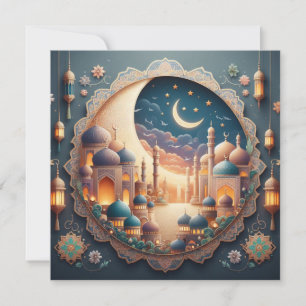Tarjeta Festiva Eid Mubarak Ramadan Personalizable Saludos Textos