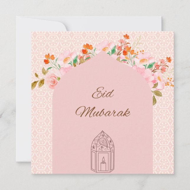 Tarjeta Festiva Eid mubark (Anverso)