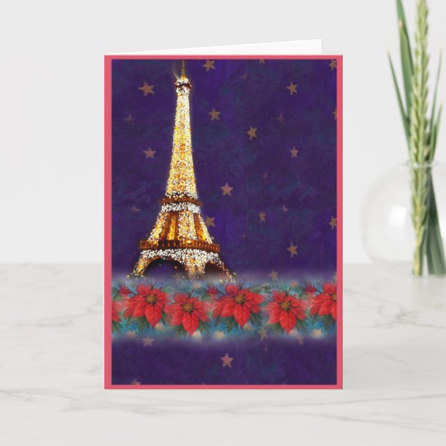 Tarjeta Festiva Eiffel Tower, From Paris With Love (Anverso)