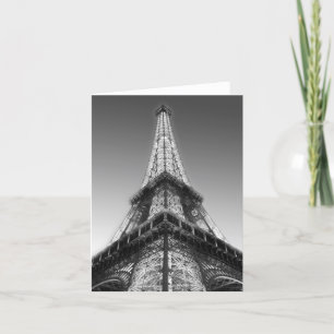 Tarjeta Festiva Eiffel Tower Paris Blank Note Card Black White