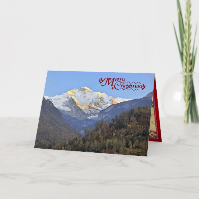Tarjeta Festiva Eiger, Monsch y Jungfrau (Anverso)