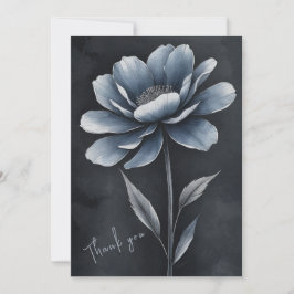 Tarjeta Festiva Einzelne Blume Danke Thank You Karte Grußkarte 