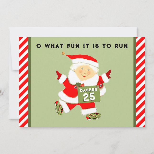 Tarjeta Festiva Ejecutando Navidades temáticos (Anverso)