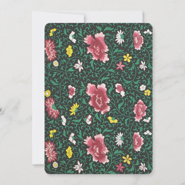 Tarjeta Festiva Ejemplos de ornamento chino de Owen Jones (1867) 3 (Anverso)