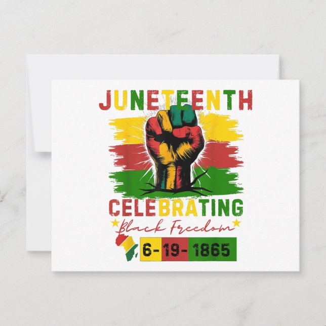Tarjeta Festiva El 11 de junio se celebra la historia negra de la  (Anverso)