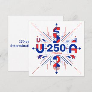 Tarjeta Festiva El 250 aniversario de Estados Unidos